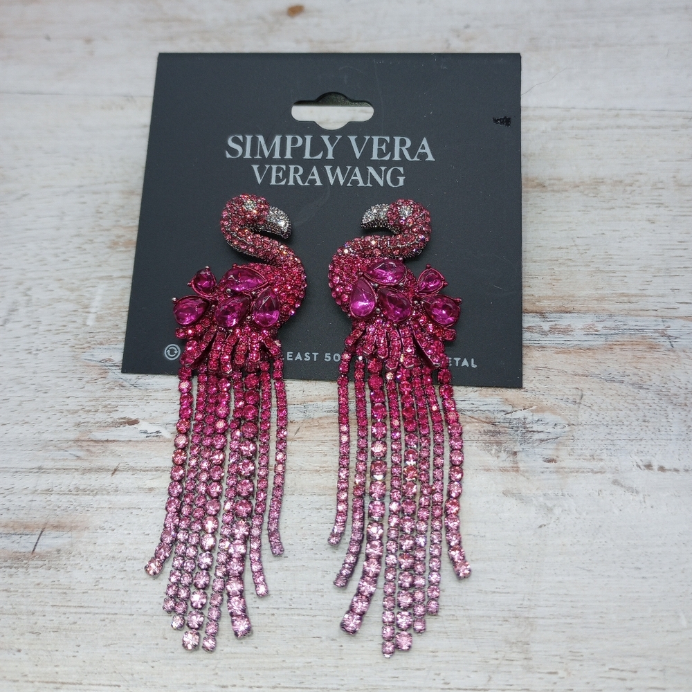 Simply Vera Vera Wang Stone Flamingo Earrings